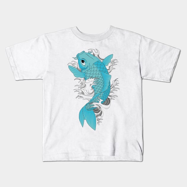 Koi Fish Kids T-Shirt by KAdesignz